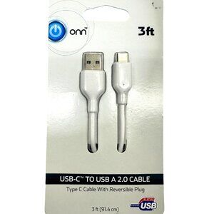 Onn USB-C to USB 2.0 Cable (3 ft)